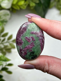 Ruby and Zoisite Palmstone - #12