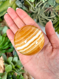 Orange Calcite Sphere - #3