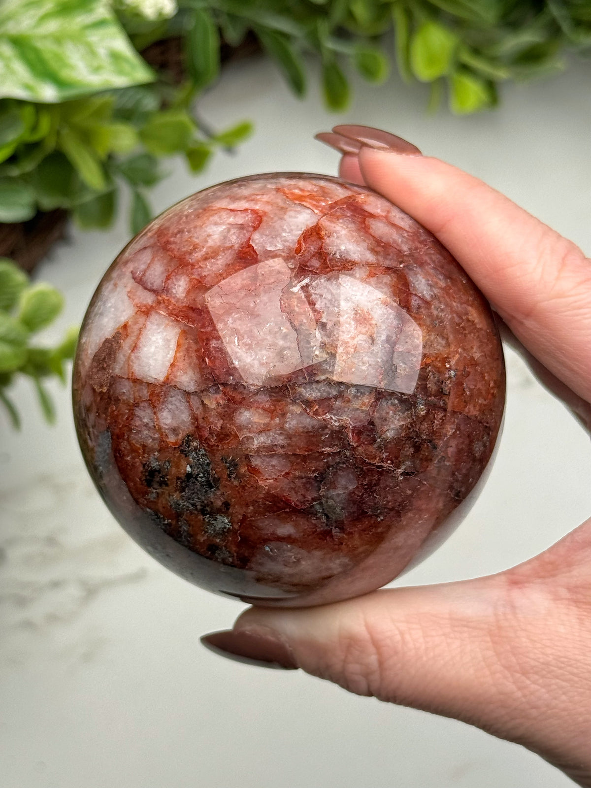 Fire Quartz Sphere - #13