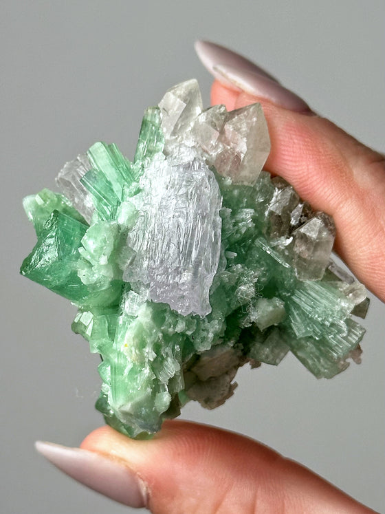 Green Tourmaline with Kunzite Specimen - #5