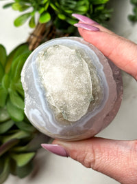 Druzy Blue Lace Agate Sphere - #5