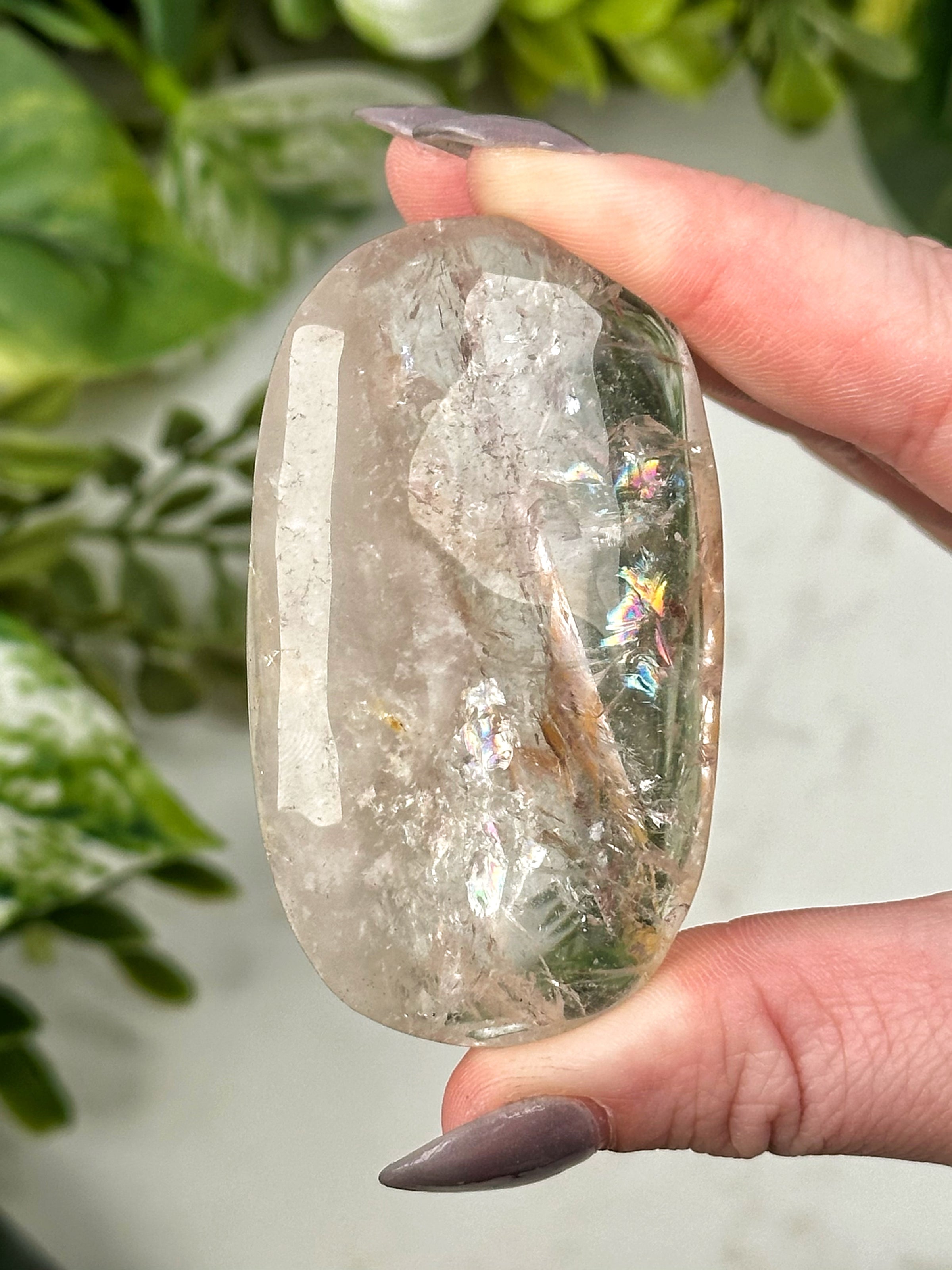 UV Reactive Amethyst Palmstone - #1