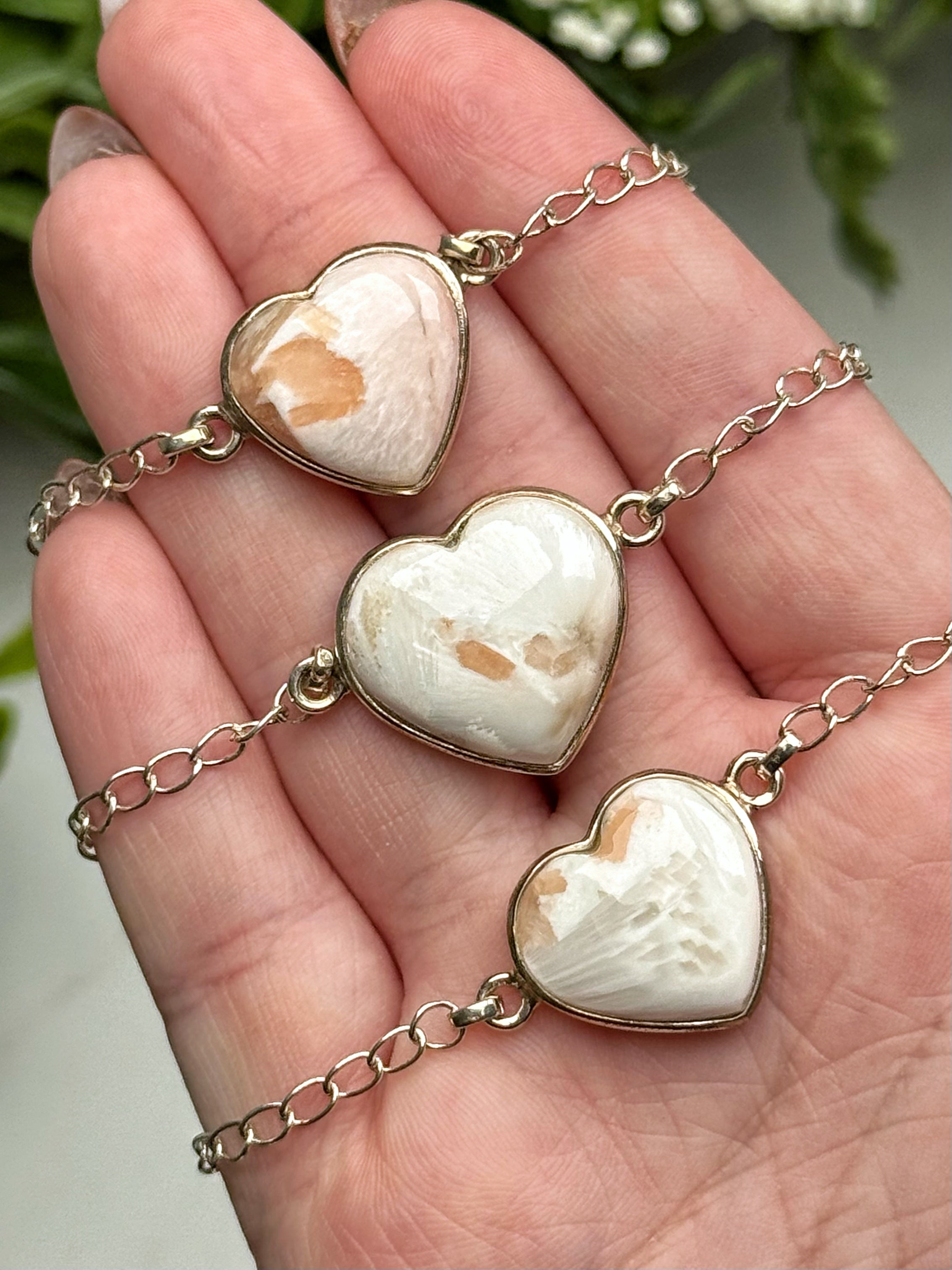 Peach Scolecite Bracelets - Third-Eye & Crown Chakra - No. 76