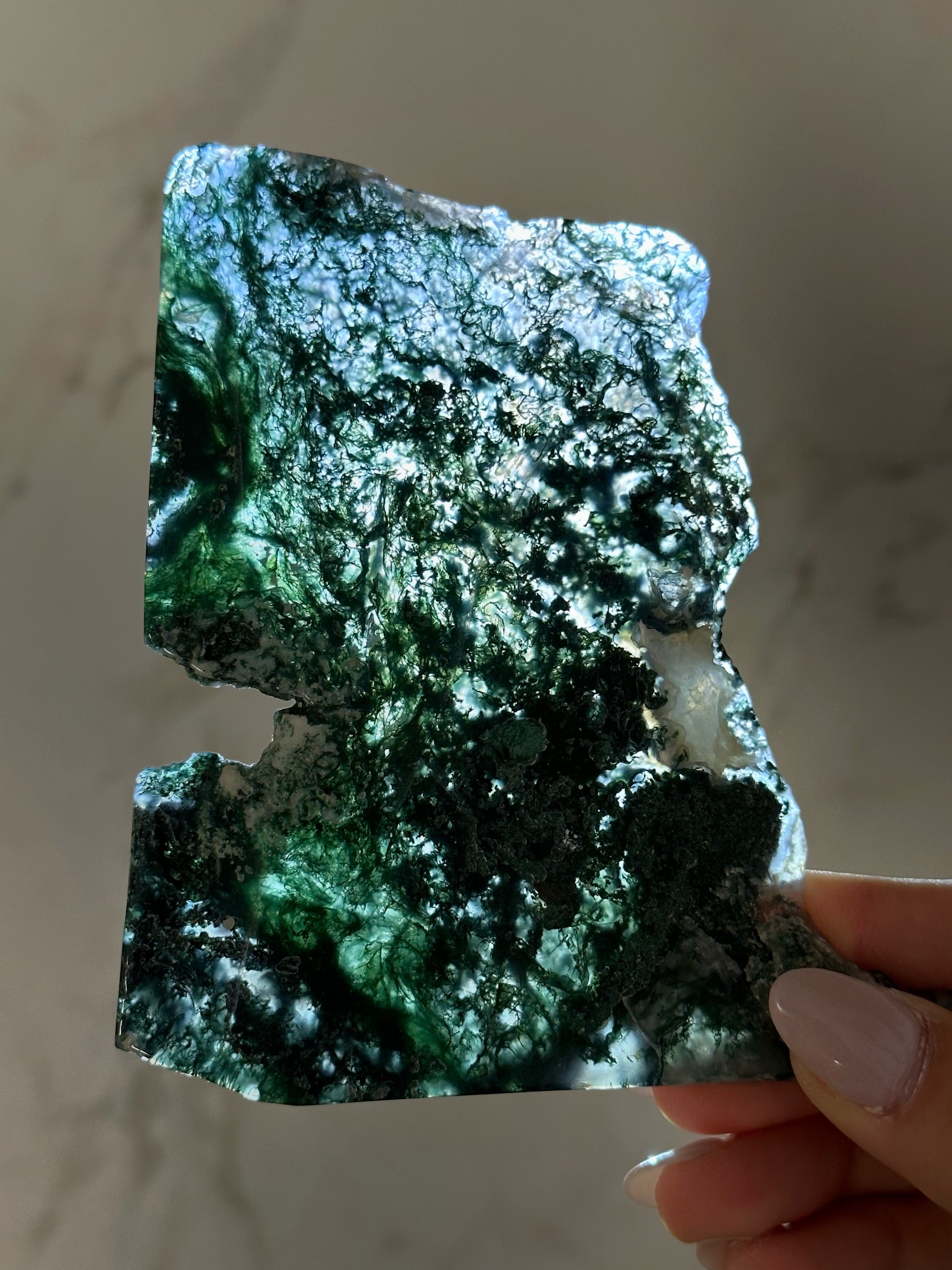 Moss deals agate slab