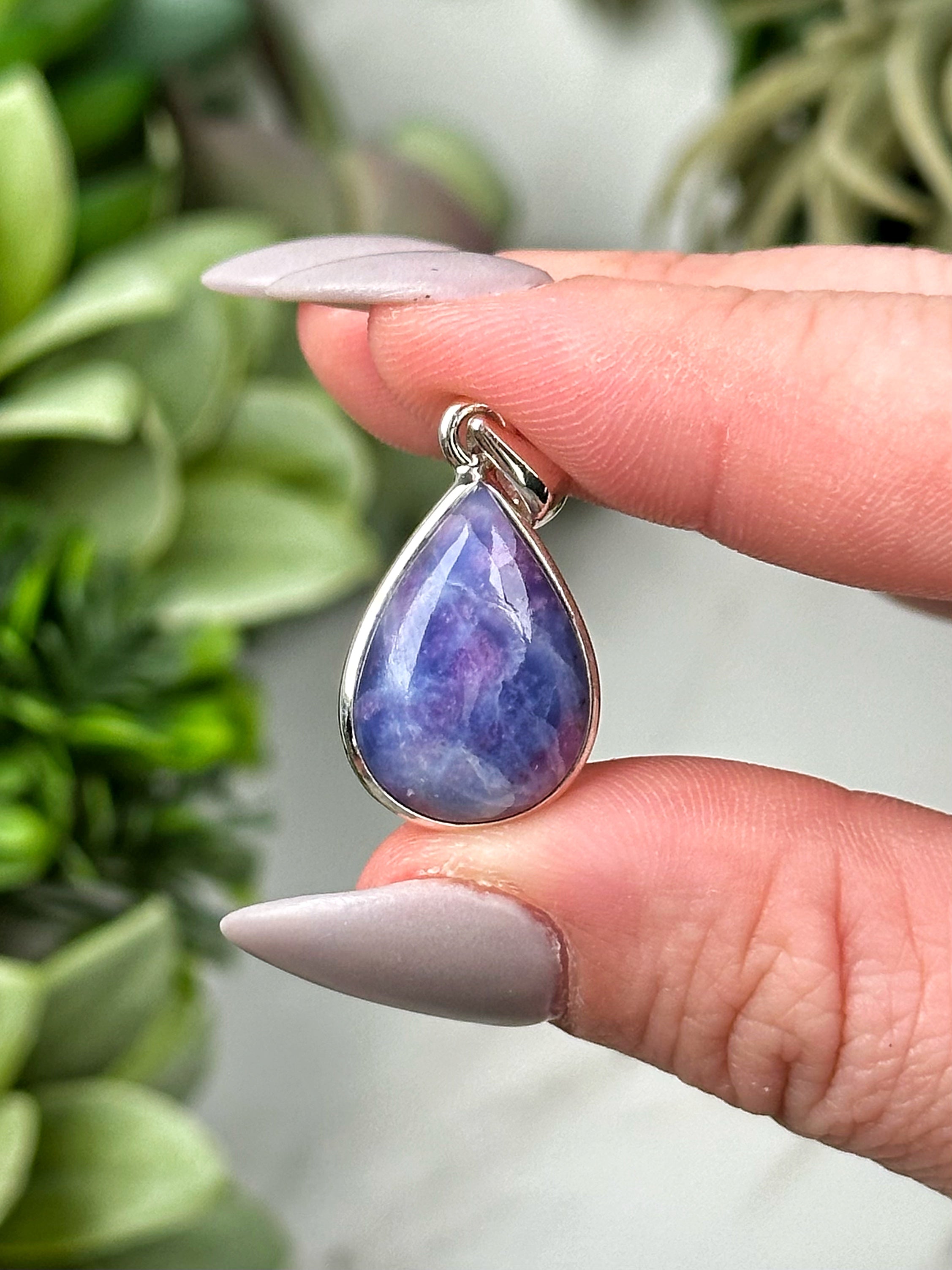 Hackmanite Pendants - Heart, Throat, Third-Eye & Crown Chakra - No. 54