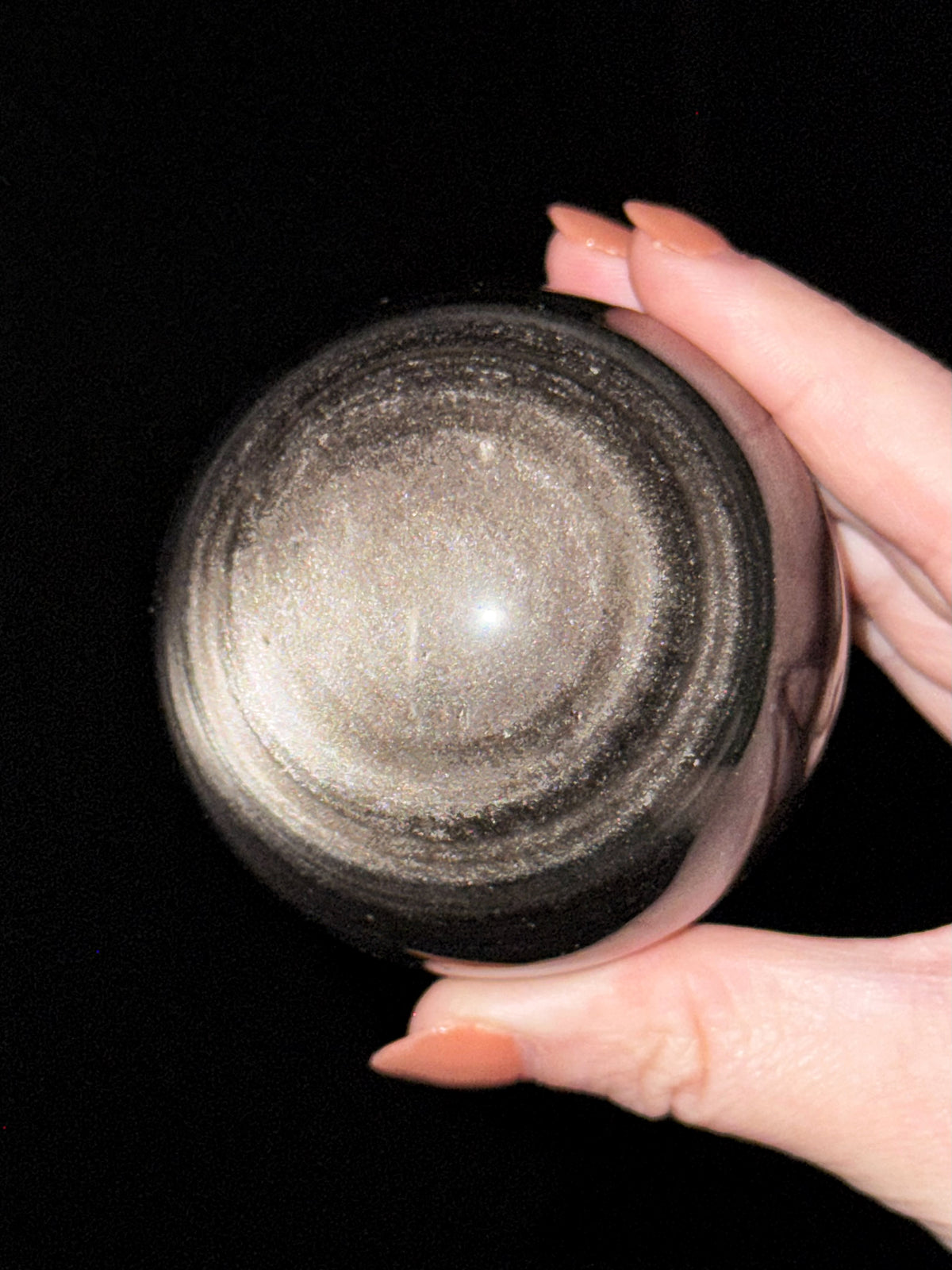 Silver Sheen Obsidian Sphere - #3