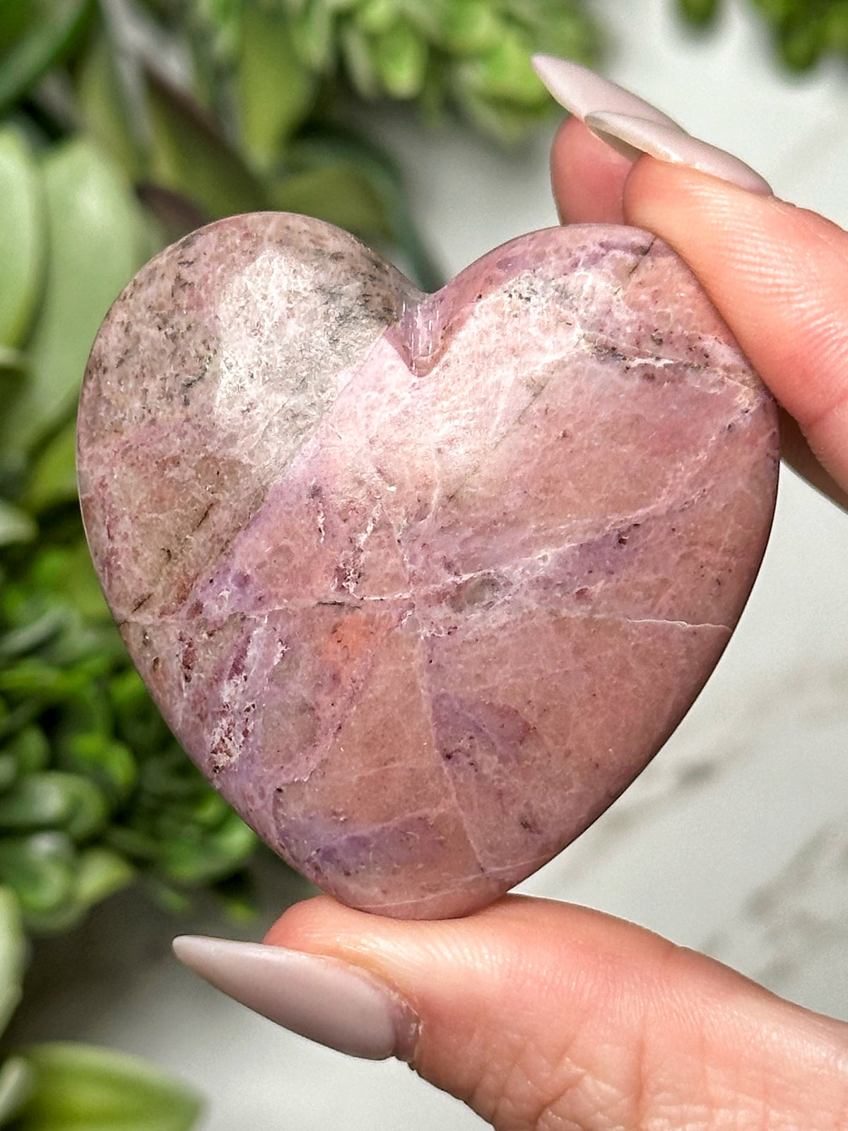 Lavender Jade Heart - #13
