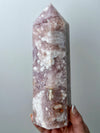 Flower Agate Amethyst Point - #9