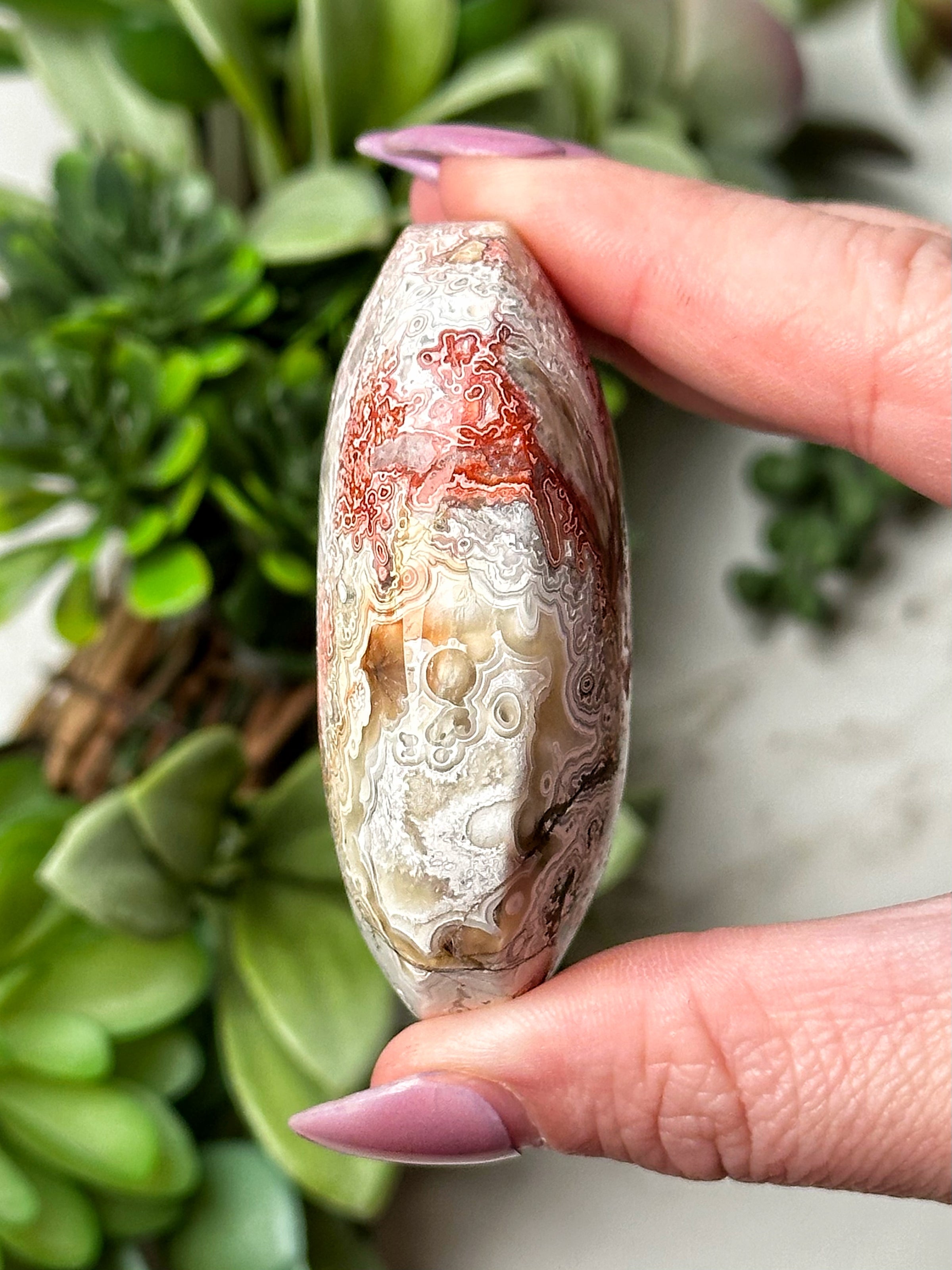 Crazy Lace Agate Palmstone - #13