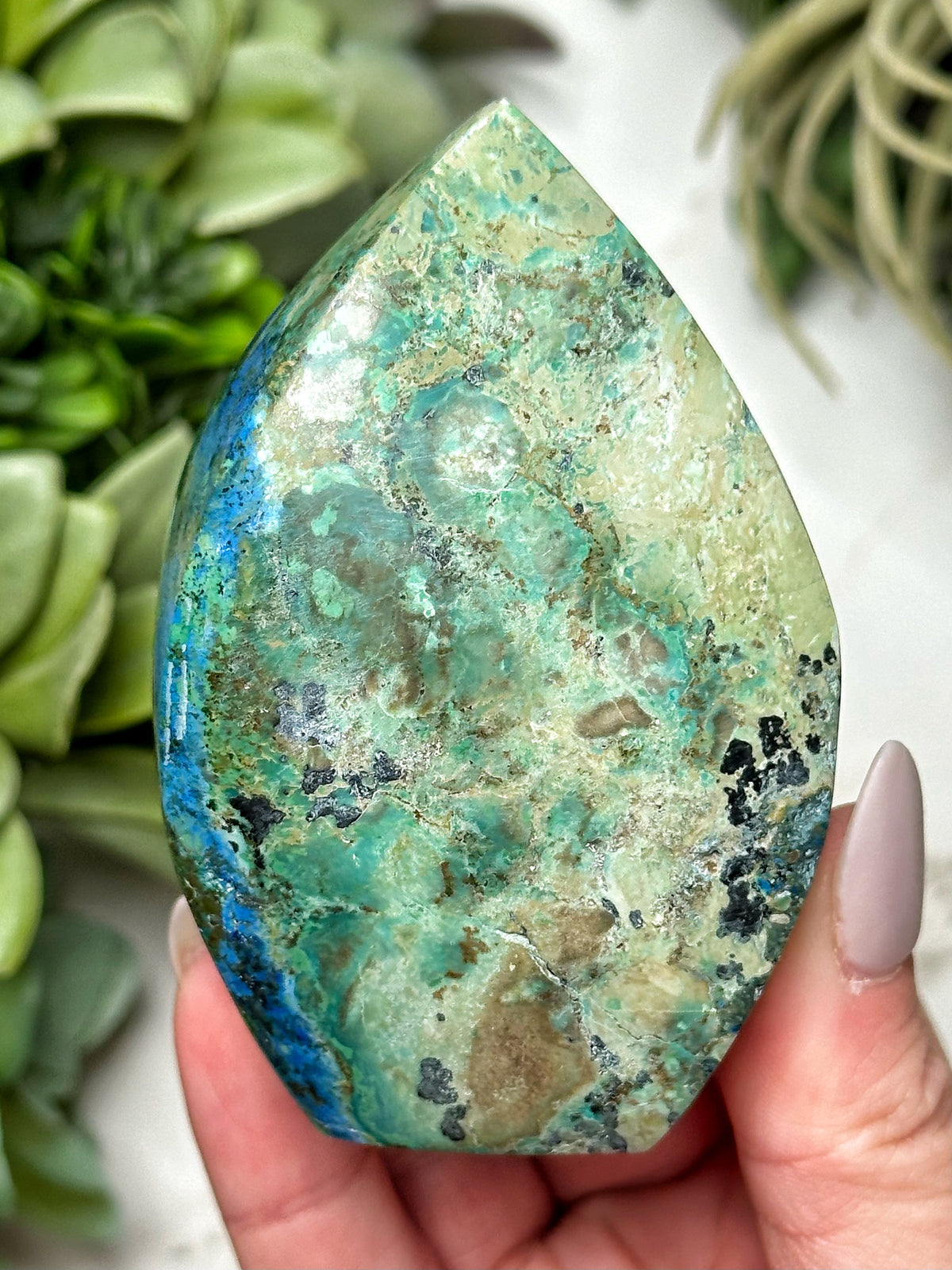 Azurite Chrysocolla Flame - #5