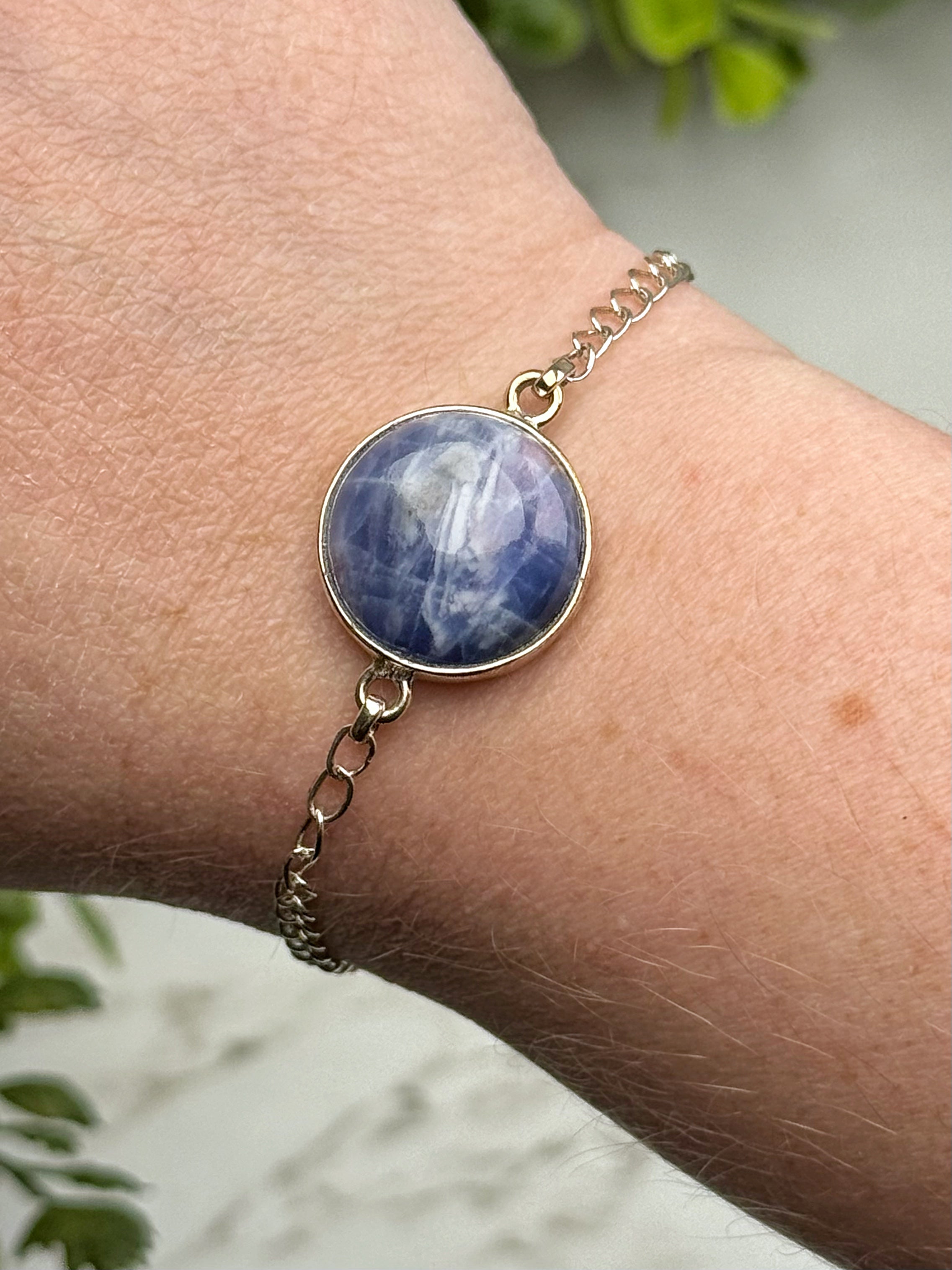 Hackmanite Bracelets - Heart, Throat, Third-Eye & Crown Chakra - No. 70