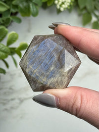 Moonstone with Sunstone Hexagon - #13