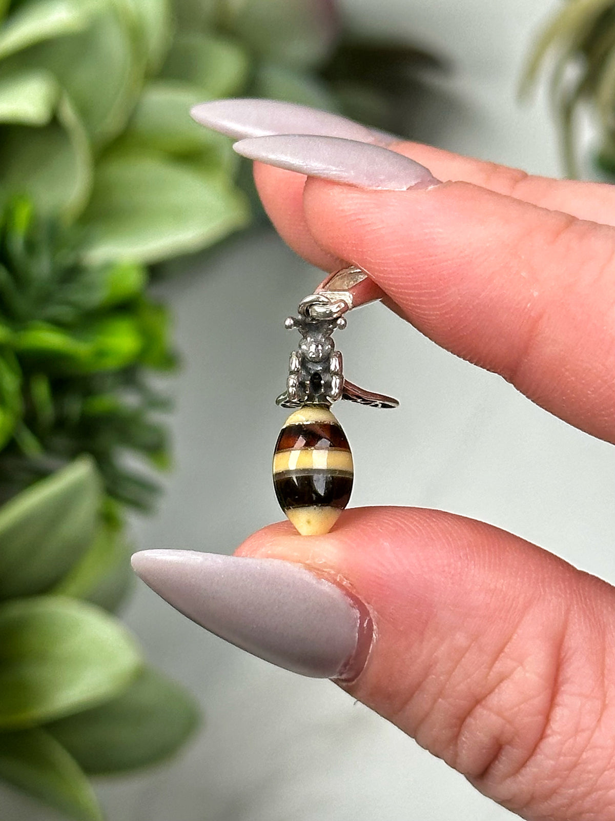 Amber Bee Pendant -#6