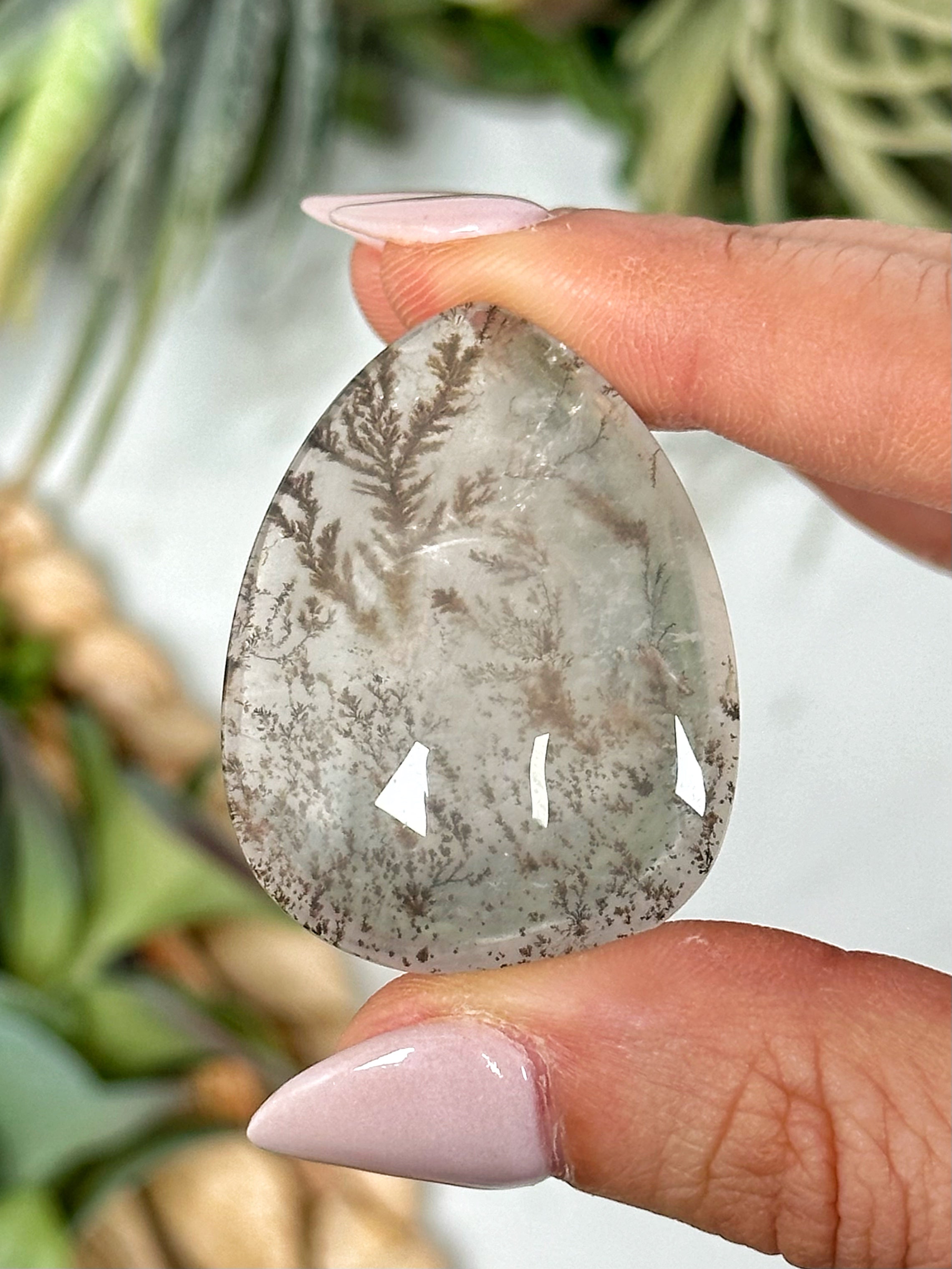 Dendritic Quartz Cabochon - #1