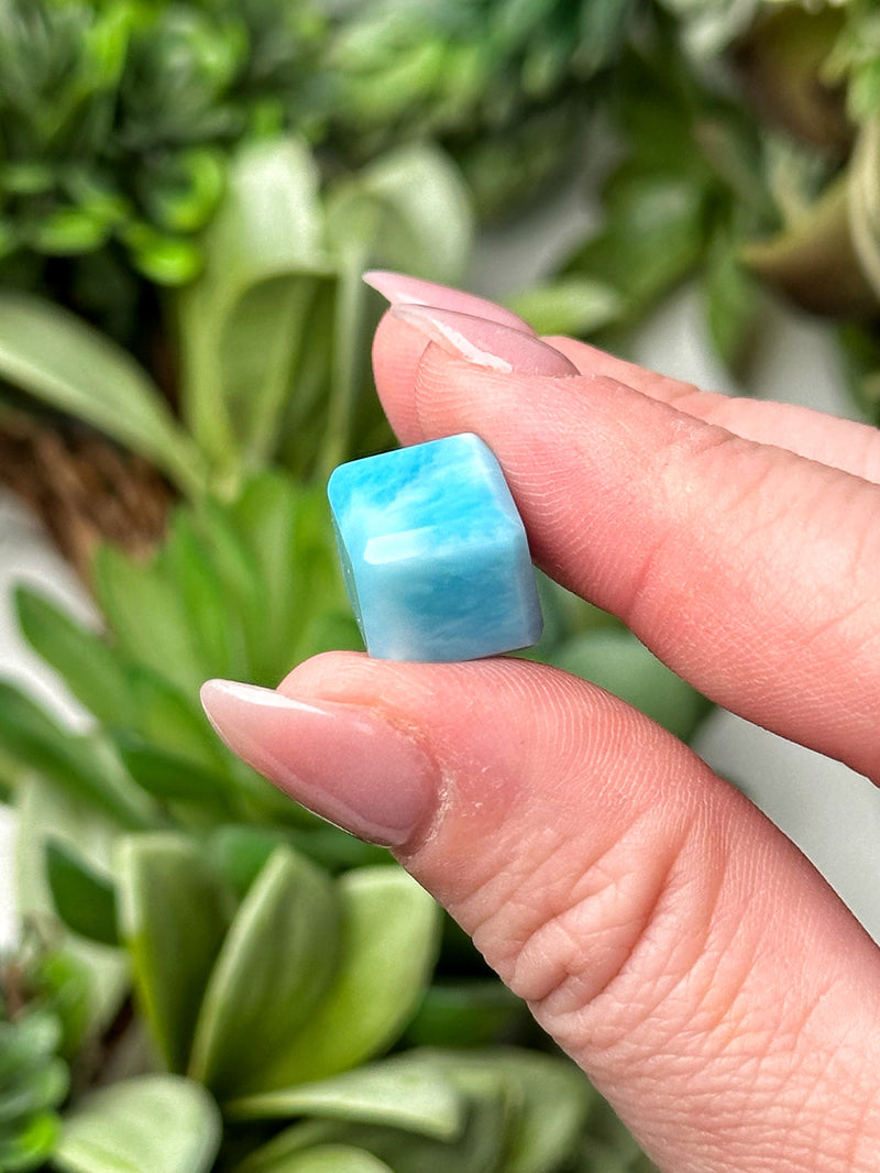 Mini Larimar Cube - #16