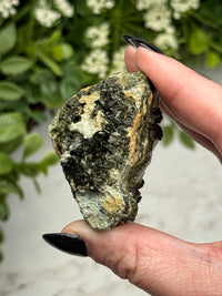 Raw Epidote in Quartz - #12