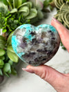Smoky Amazonite Heart - #13