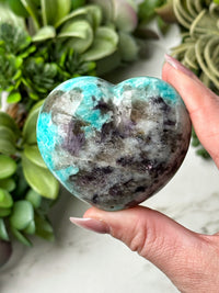 Smoky Amazonite Heart - #13