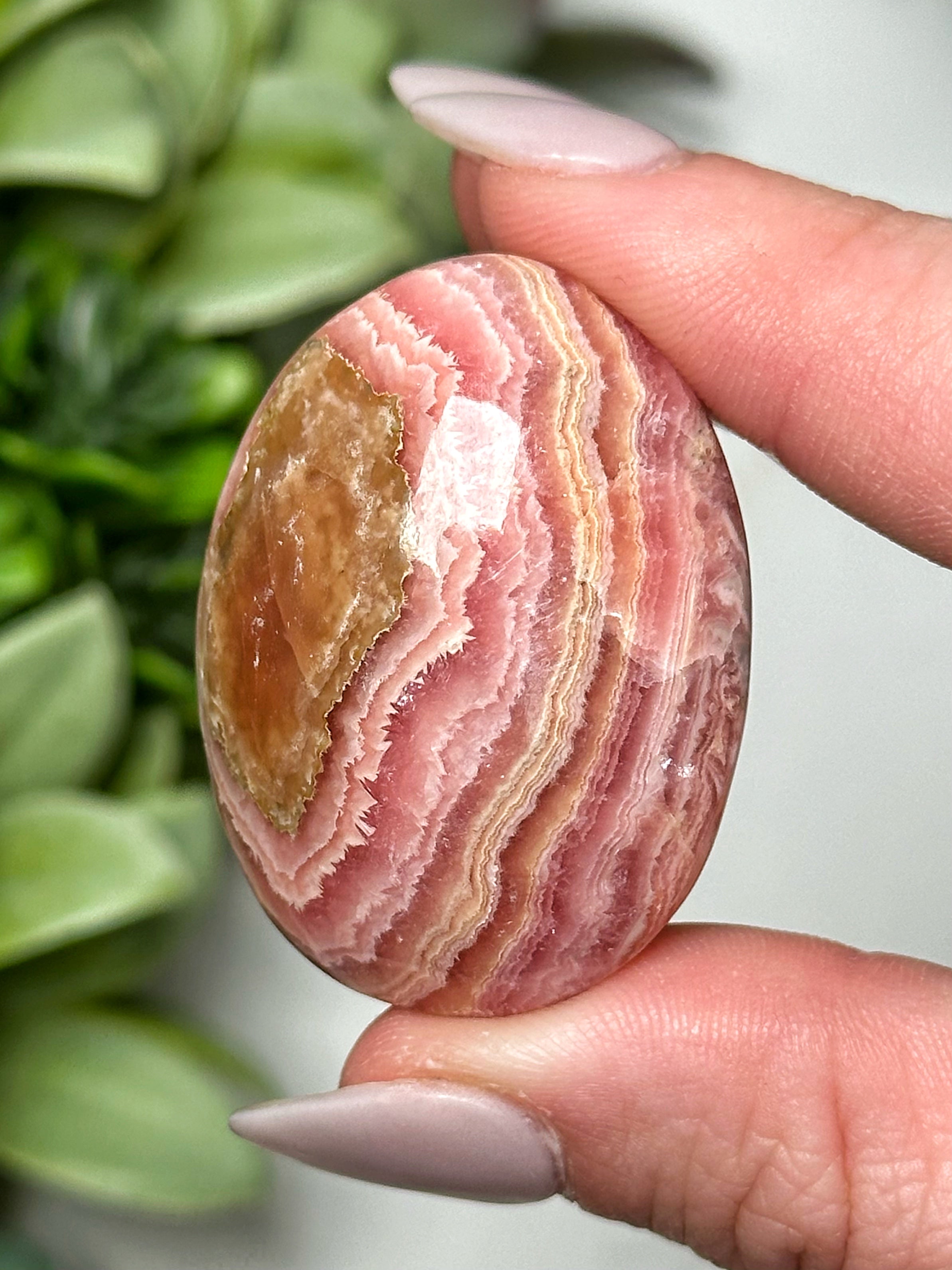 Rhodochrosite Palmstone - #12