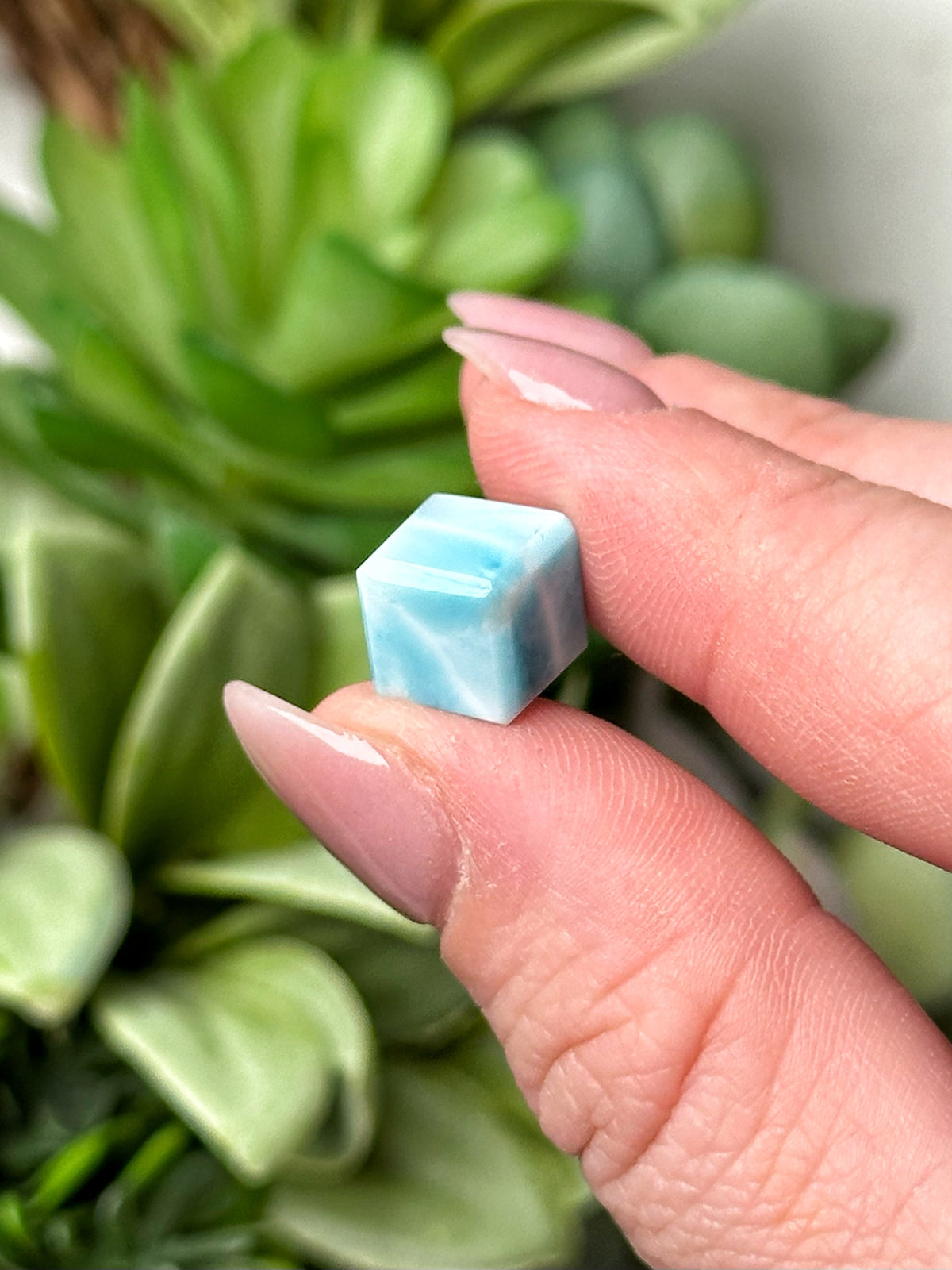 Mini Larimar Cube - #17