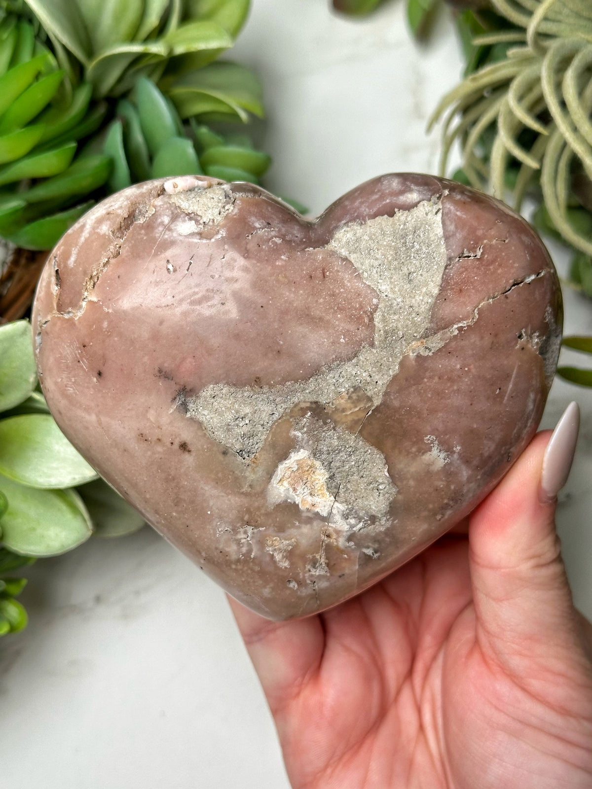 Pink Opal Heart - #5