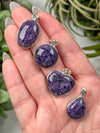 Charoite Pendants - Root, Third-Eye & Crown Chakra - No. 55