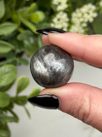 Black Moonstone with Sunstone Sphere - #6