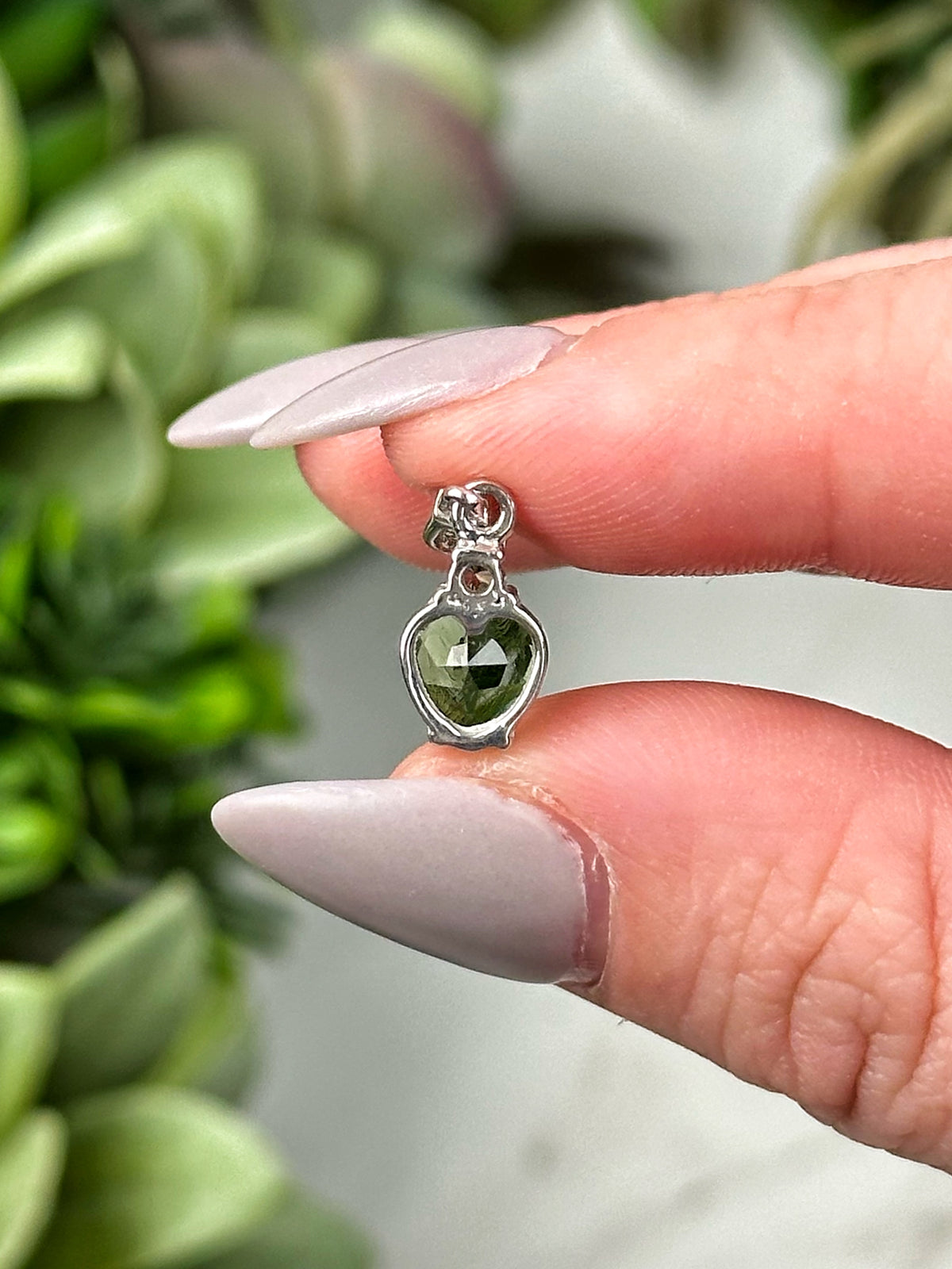 Moldavite Heart Pendant - #15