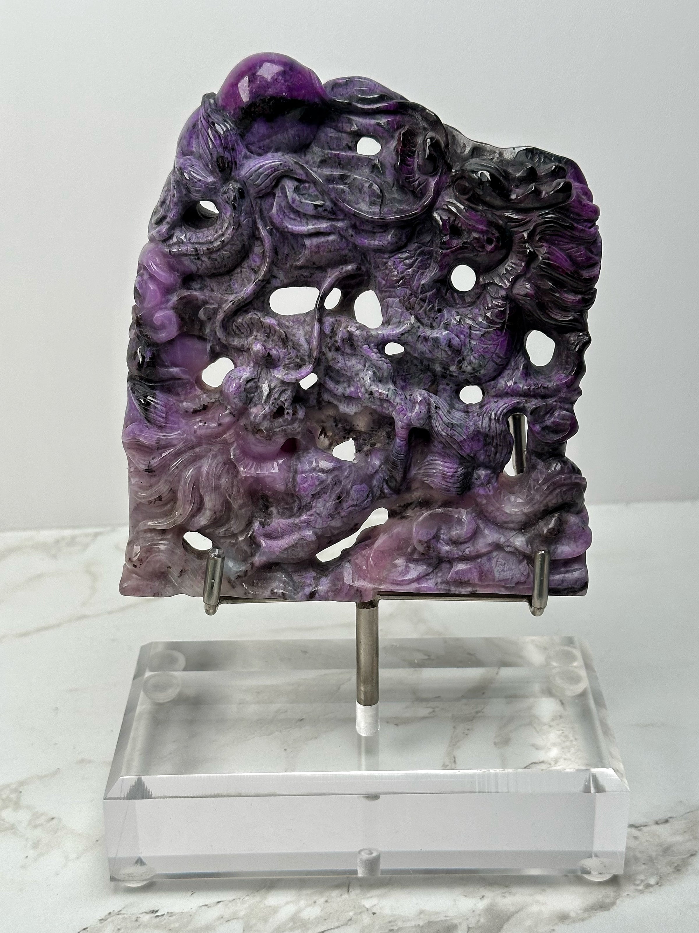 Sugilite Dragon Carving - #1