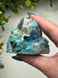 Shattuckite with Quartz - #13