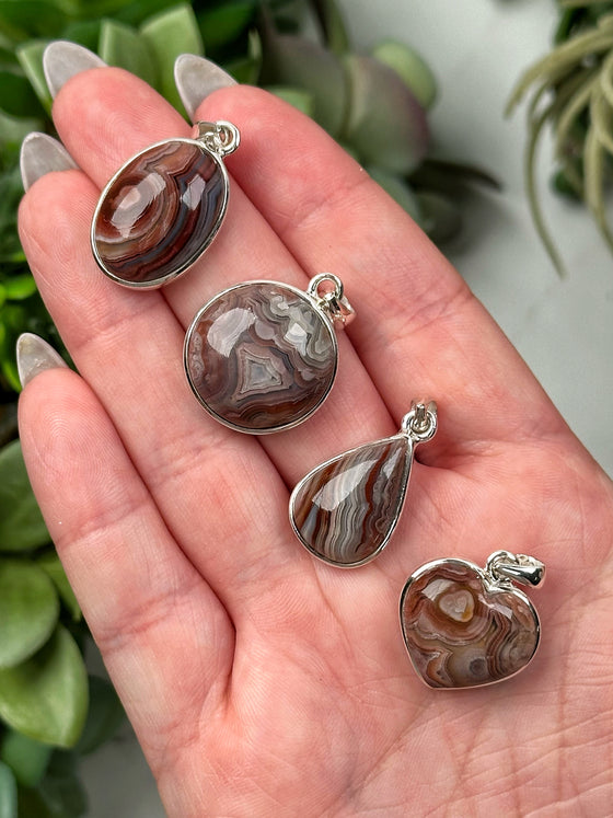 Crazy Lace Agate Pendants - No. 50