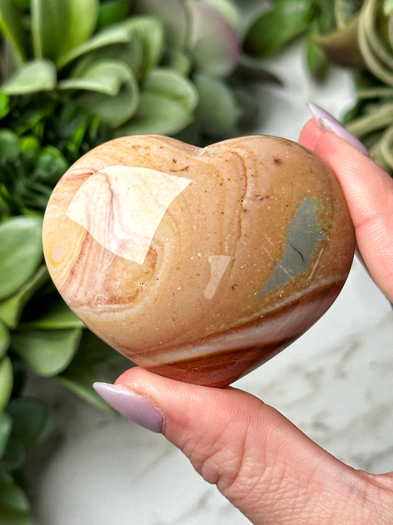 Polychrome Jasper Heart - #16