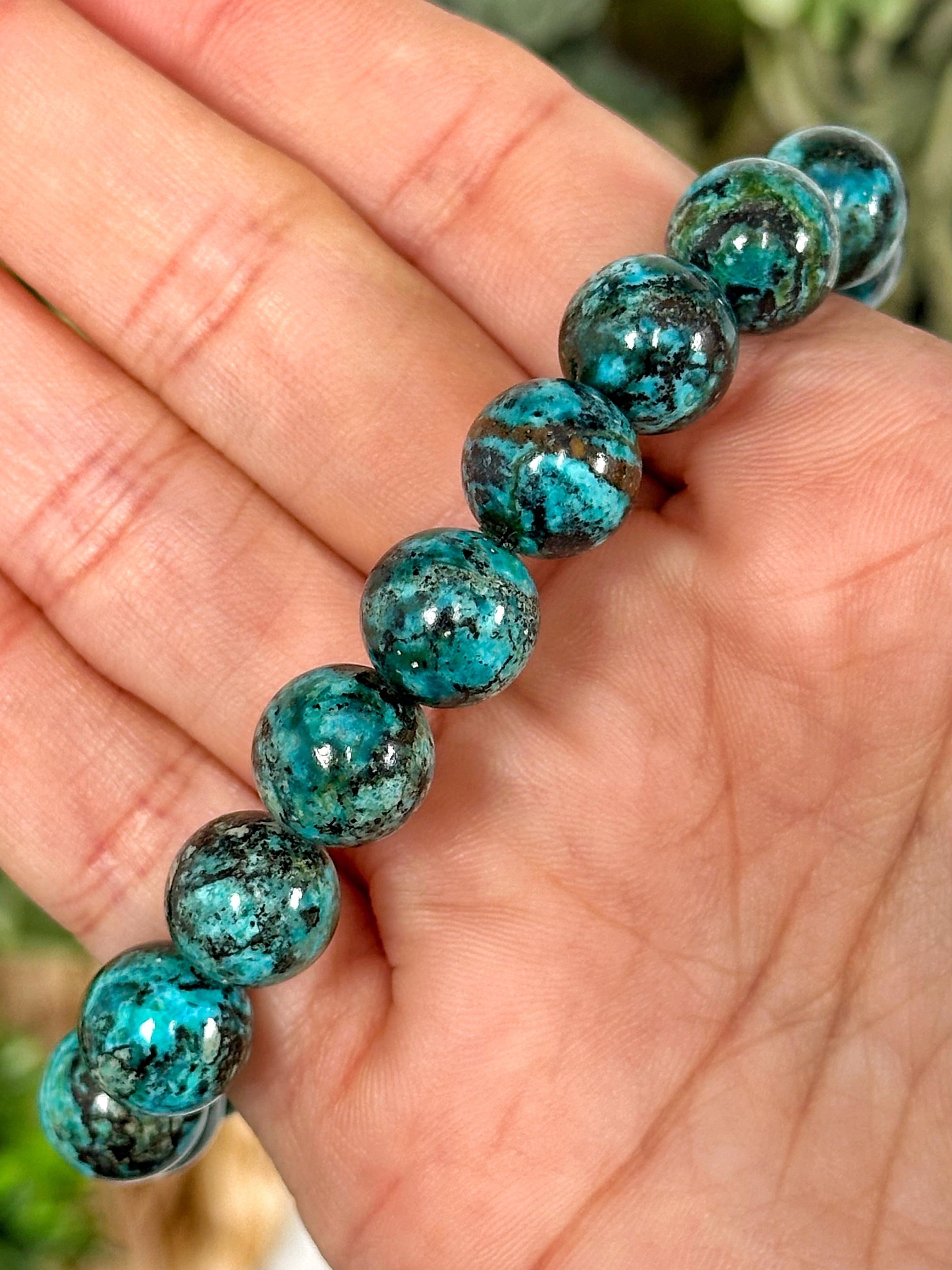 High Quality Chrysocolla & Shattuckite Bracelet - #1