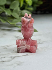 Rhodochrosite Owl - #5