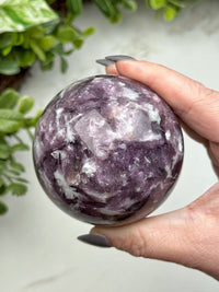 Gem Lepidolite Sphere - #15