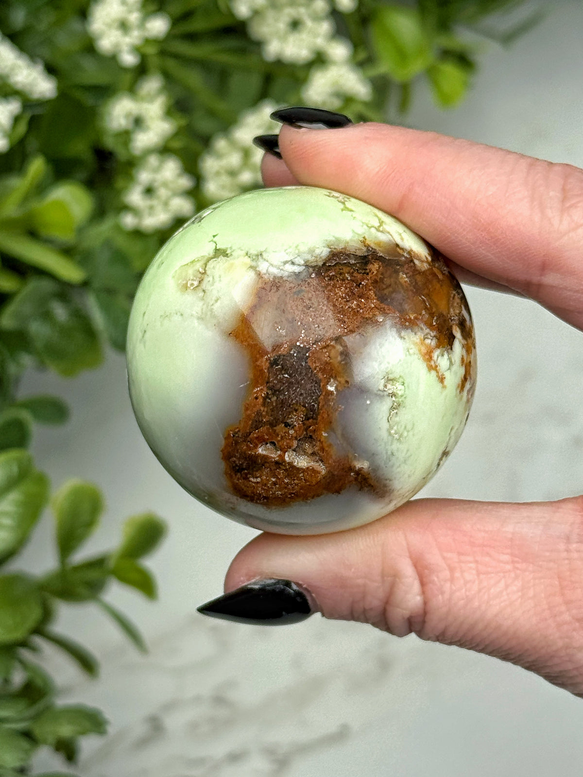 Chrysoprase Sphere - #1