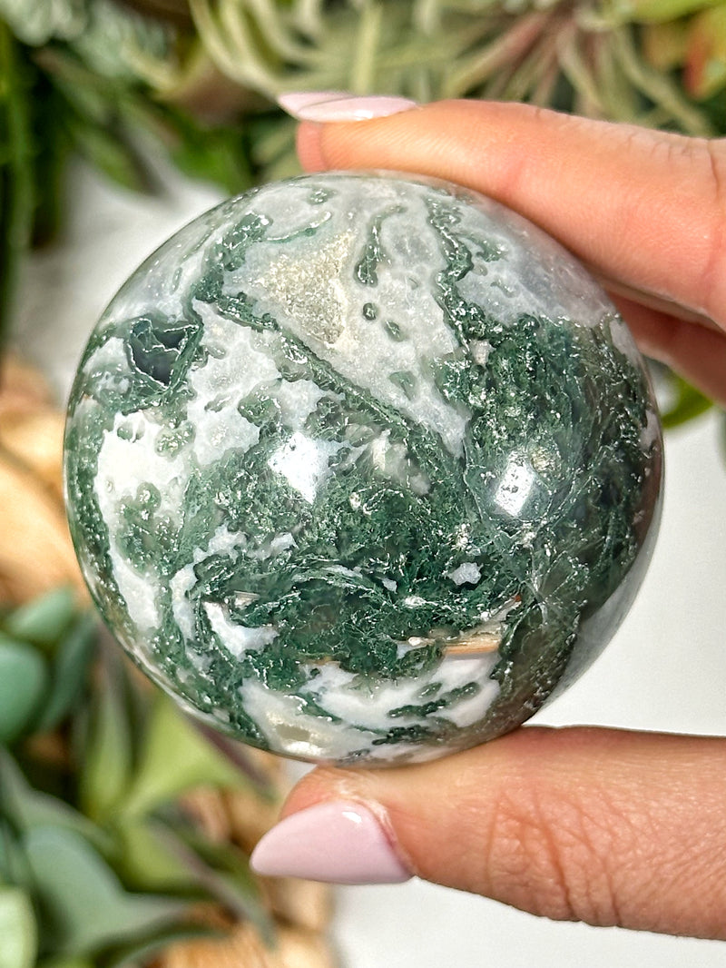 Moss Agate Sphere - #2