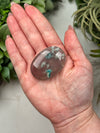 Chrysocolla, Chalcedony, and Copper Palmstone - #12