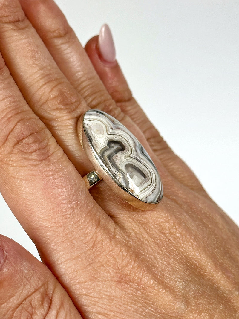 Crazy Lace Agate Ring - #1