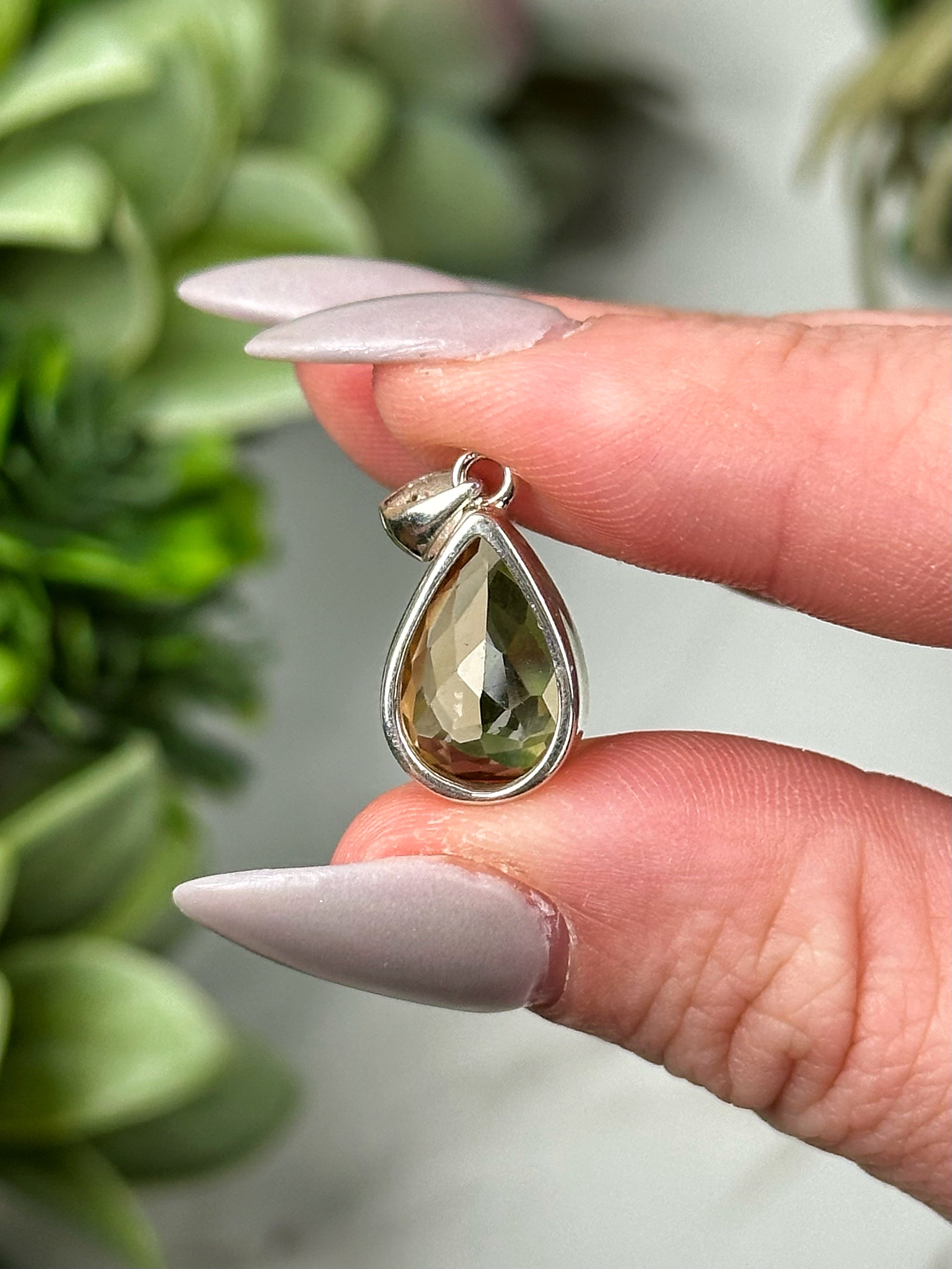 Faceted Citrine Pendant - #3