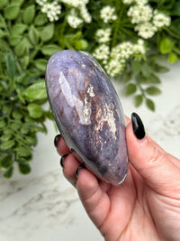 Purple Chalcedony Heart - #12