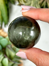 Green Amphibole Sphere - #2