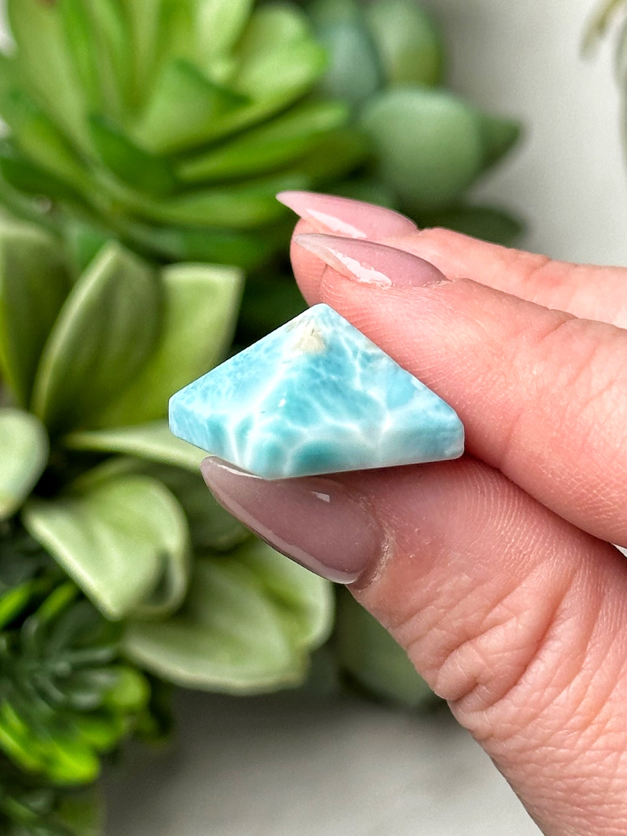Mini Larimar Pyramid - #11