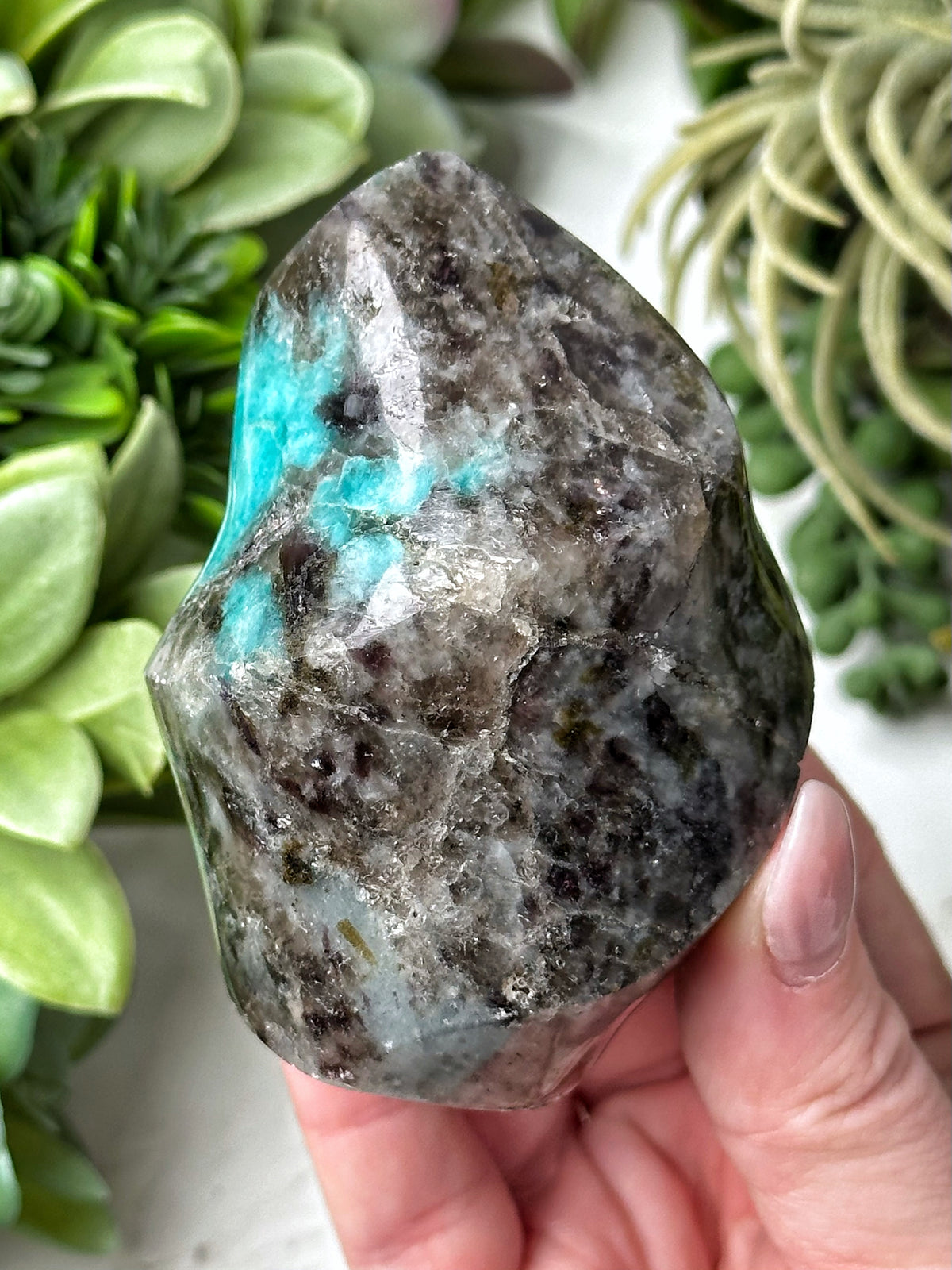 Smoky Amazonite Flame - #11
