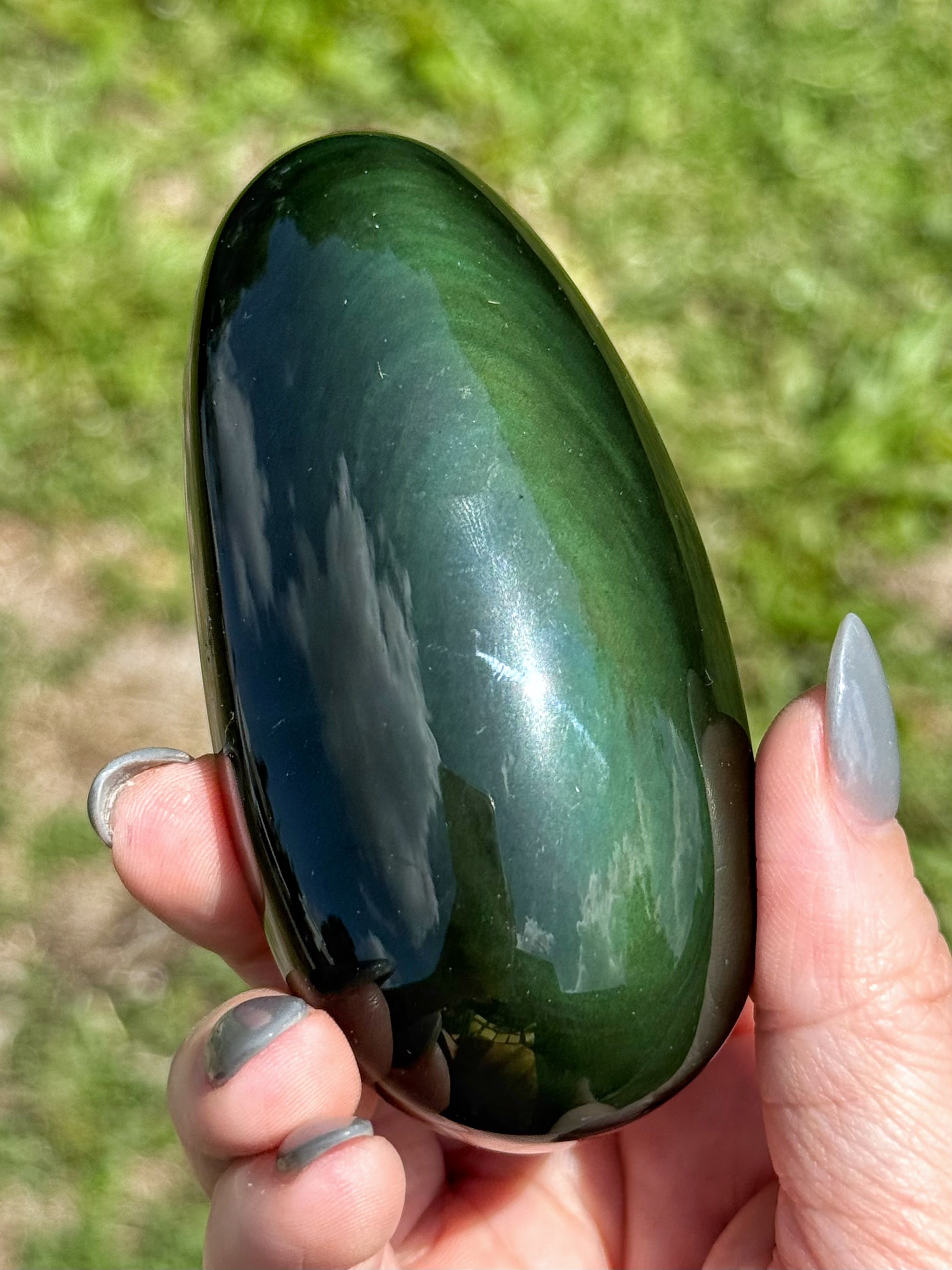 Rainbow Obsidian Palmstone - #10