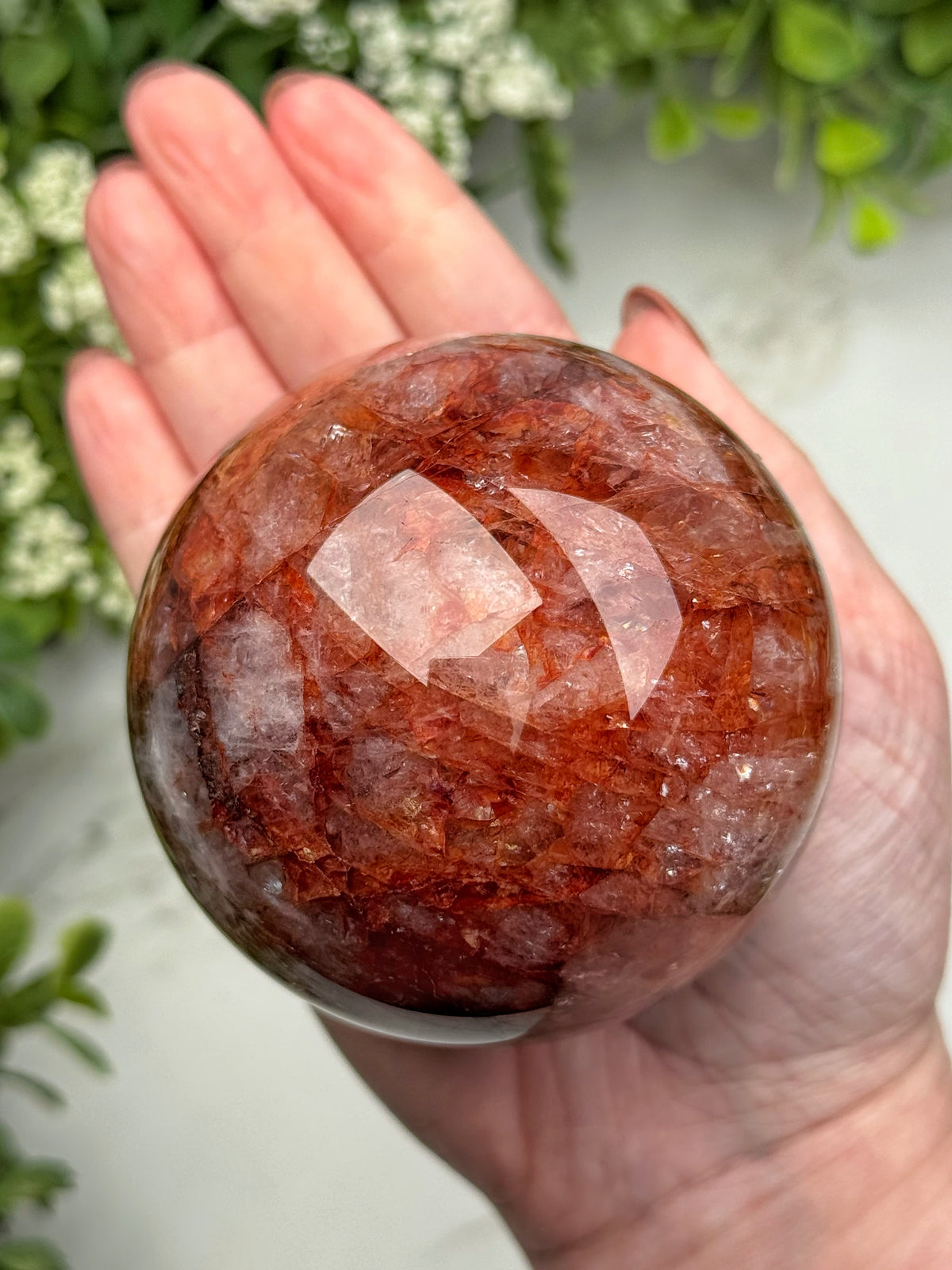 Fire Quartz Sphere - #15