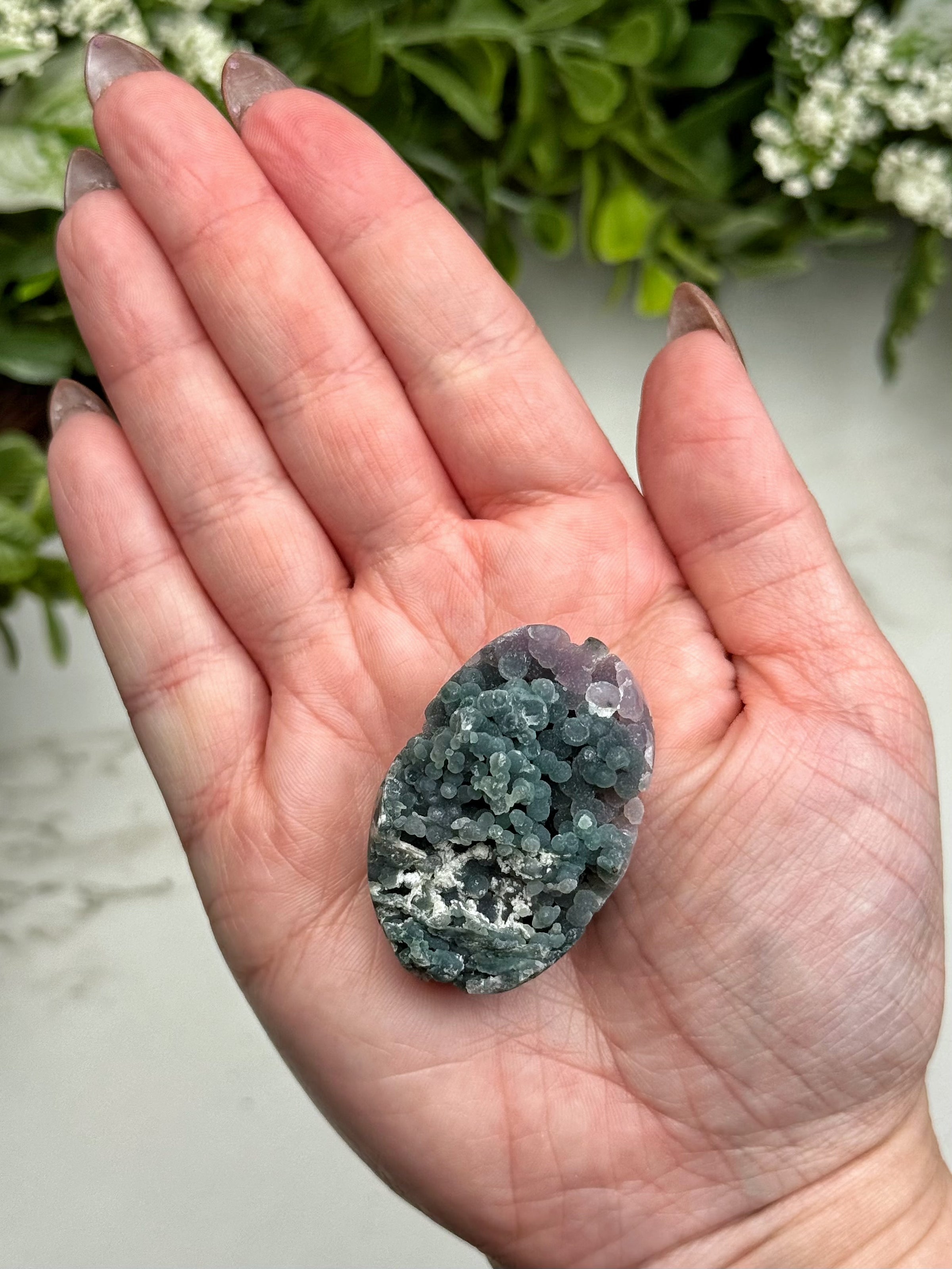 Grape Agate Palmstone - #18