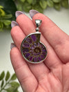 Sugilite Ammonite Inlay Pendant - #2