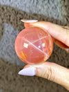 Six Star Garden Rose Quartz Sphere - #1