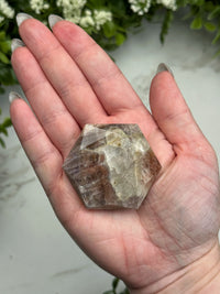 Moonstone with Sunstone Hexagon - #14